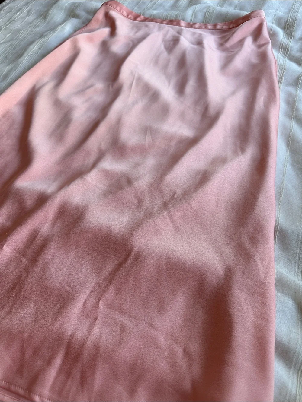 J.CREW Coral Satin Midi Slip Skirt | Women’s M
